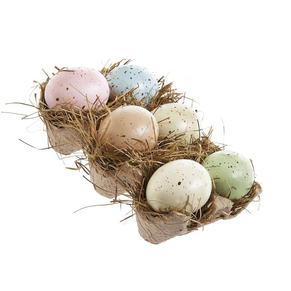 Speckled Pastel Egg Crate – Set of 6