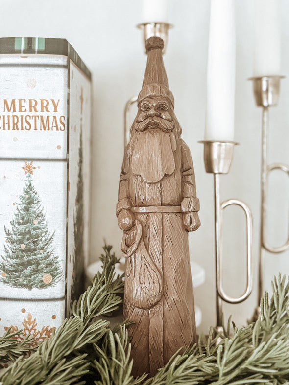 Carved Santa Statue