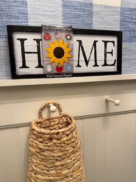Magnetic Home Sign w/Seasonal Magnets – Holiday Haul Box
