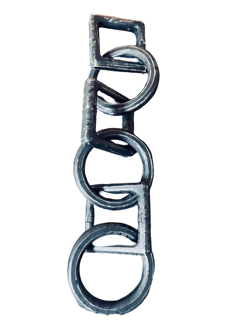 Spooky Square & Circle Wood Chain