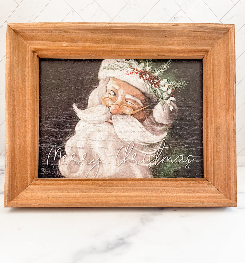 Framed Santa Picture