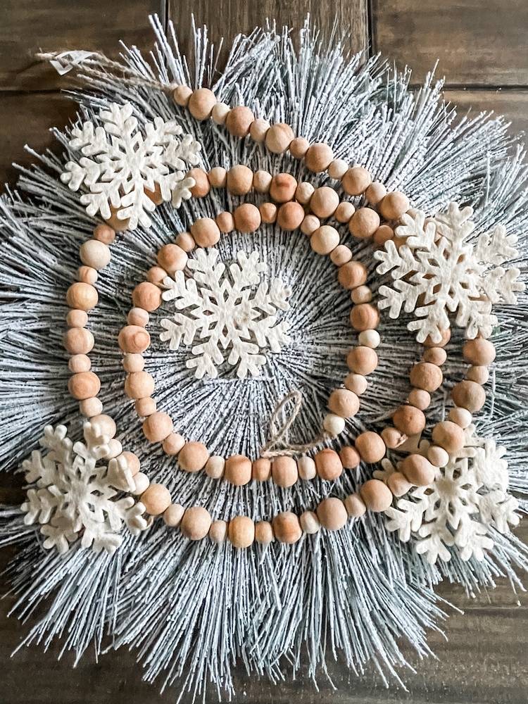 Beaded Snowflake Garland