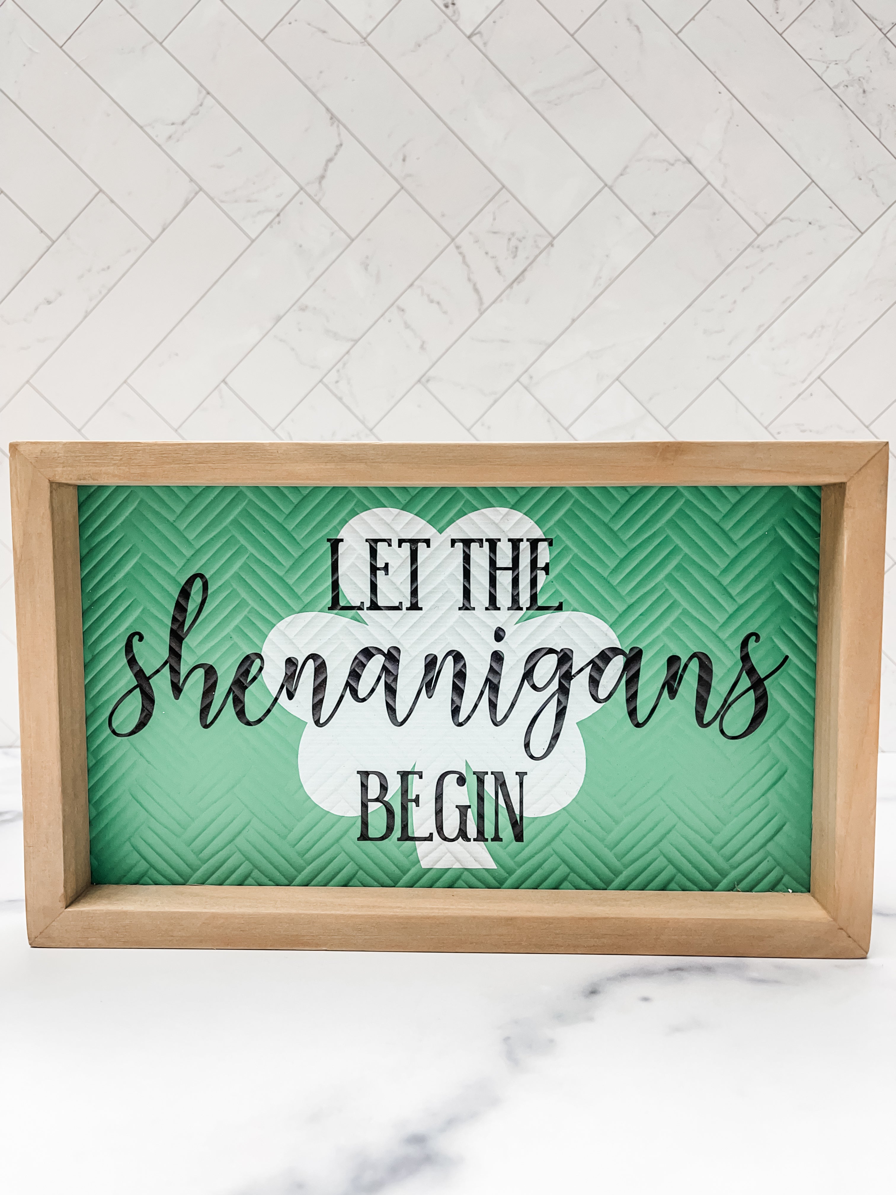 “Let the Shenanigans Begin” Framed Sign