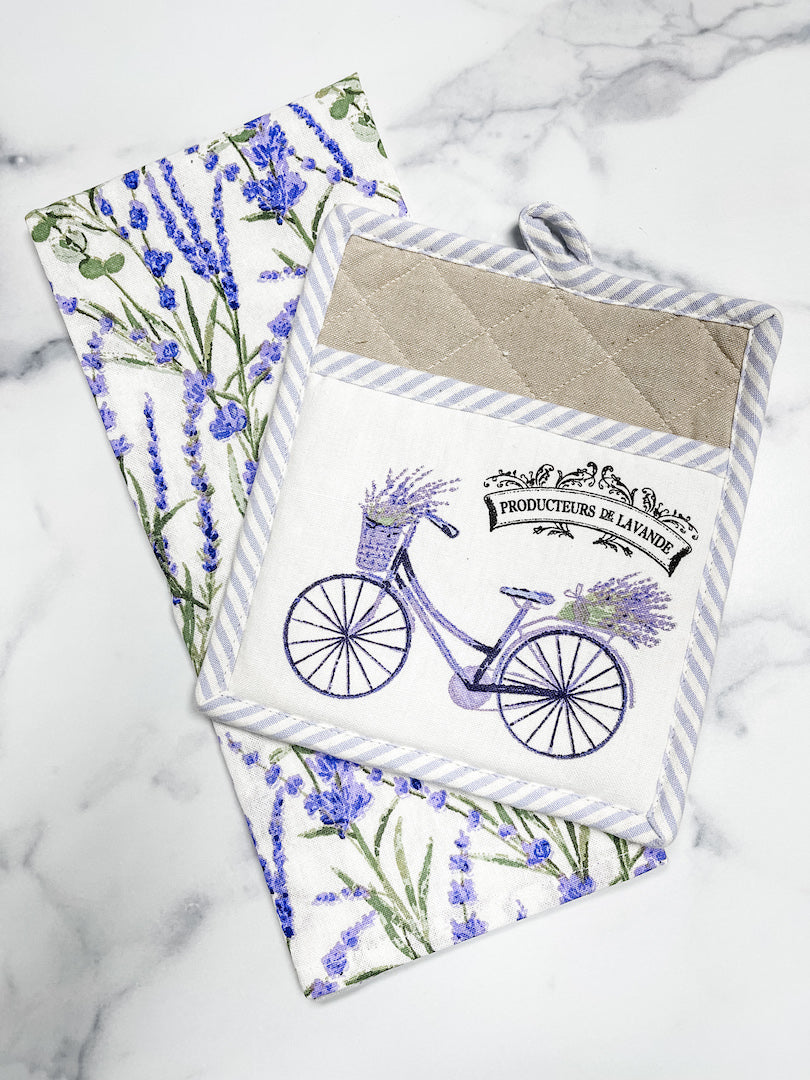 Lavender Fields Tea Towel & Pot Holder Set
