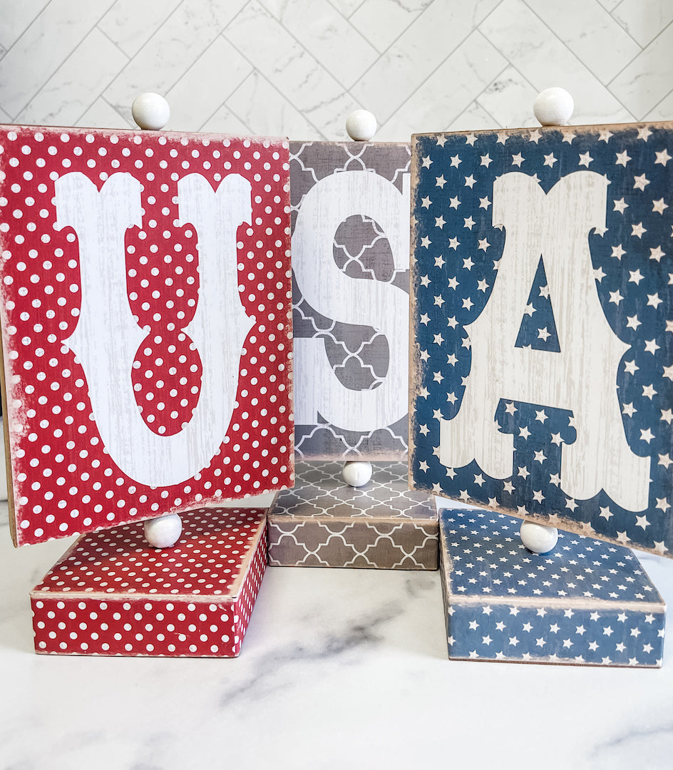 USA Dual Sided Letters