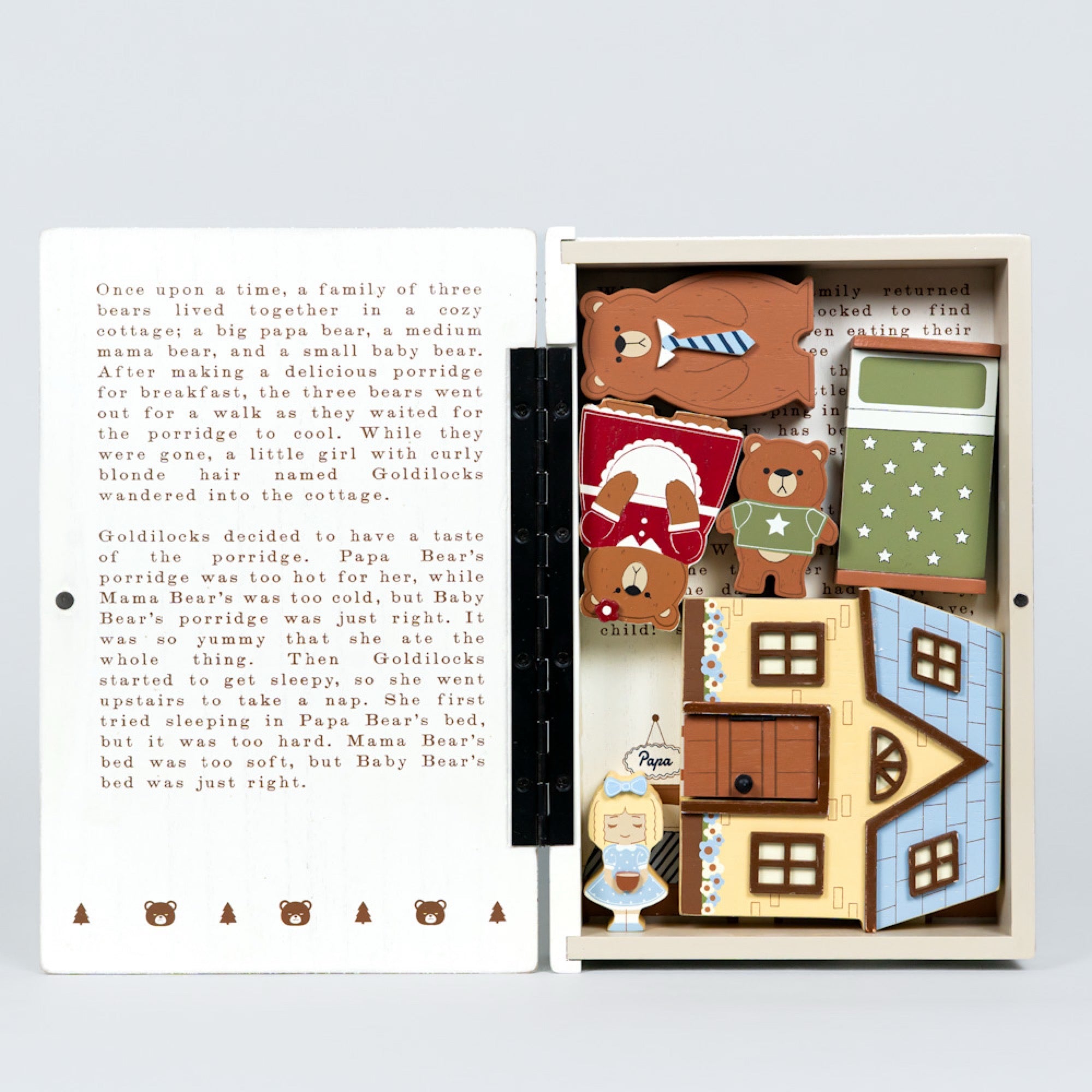 GOLDILOCKS & THREE BEARS Woodland Storybook Gift Set