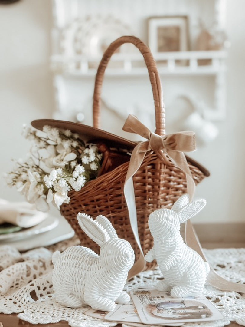 Wicker Bunny Set