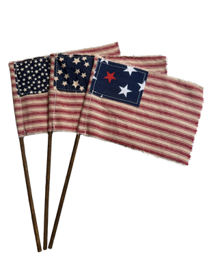 Set of three Vintage Flags