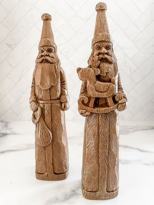 Carved Santa Statue