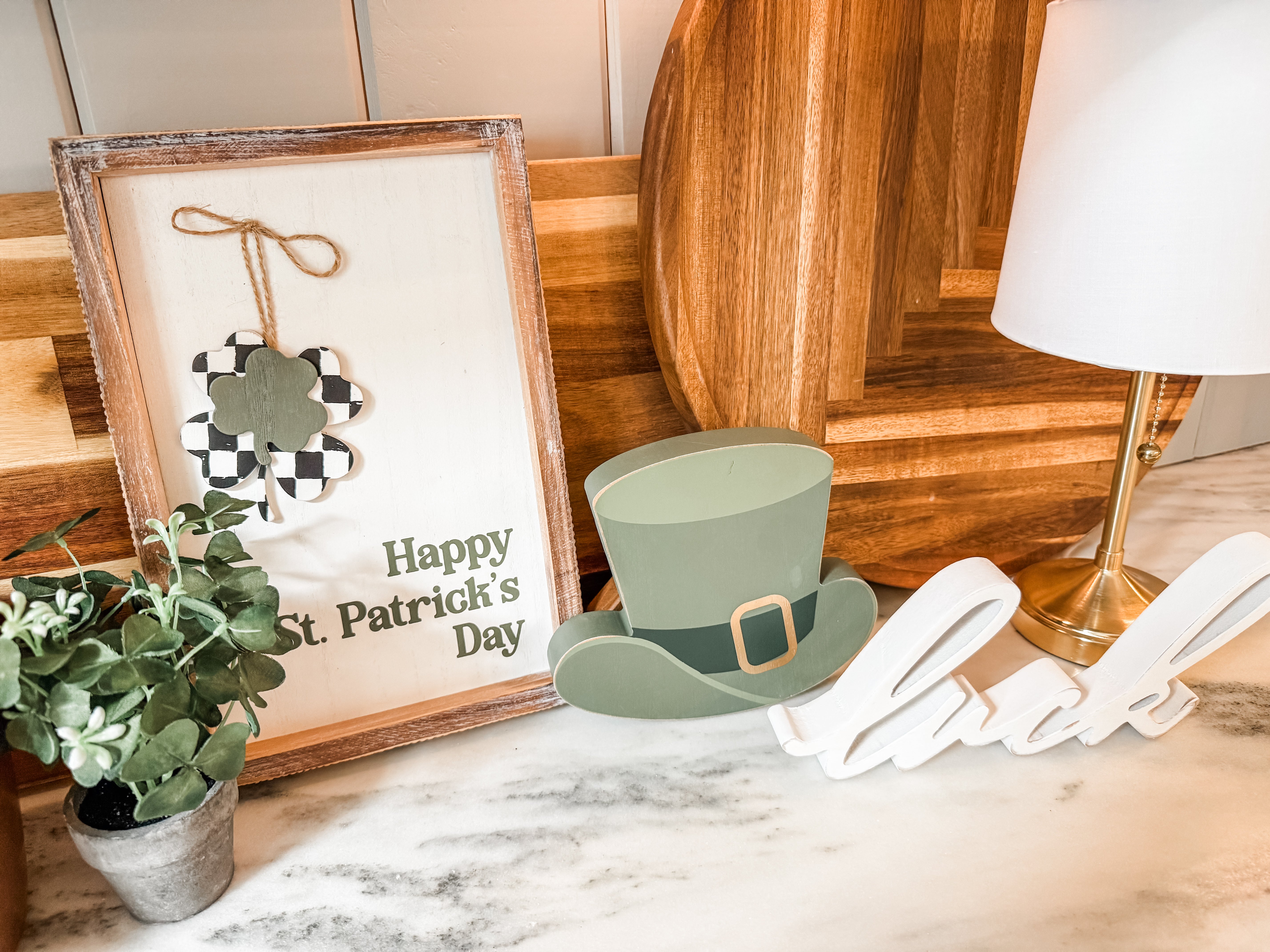 Dual-Sided St. Patrick's Day/Easter Sign