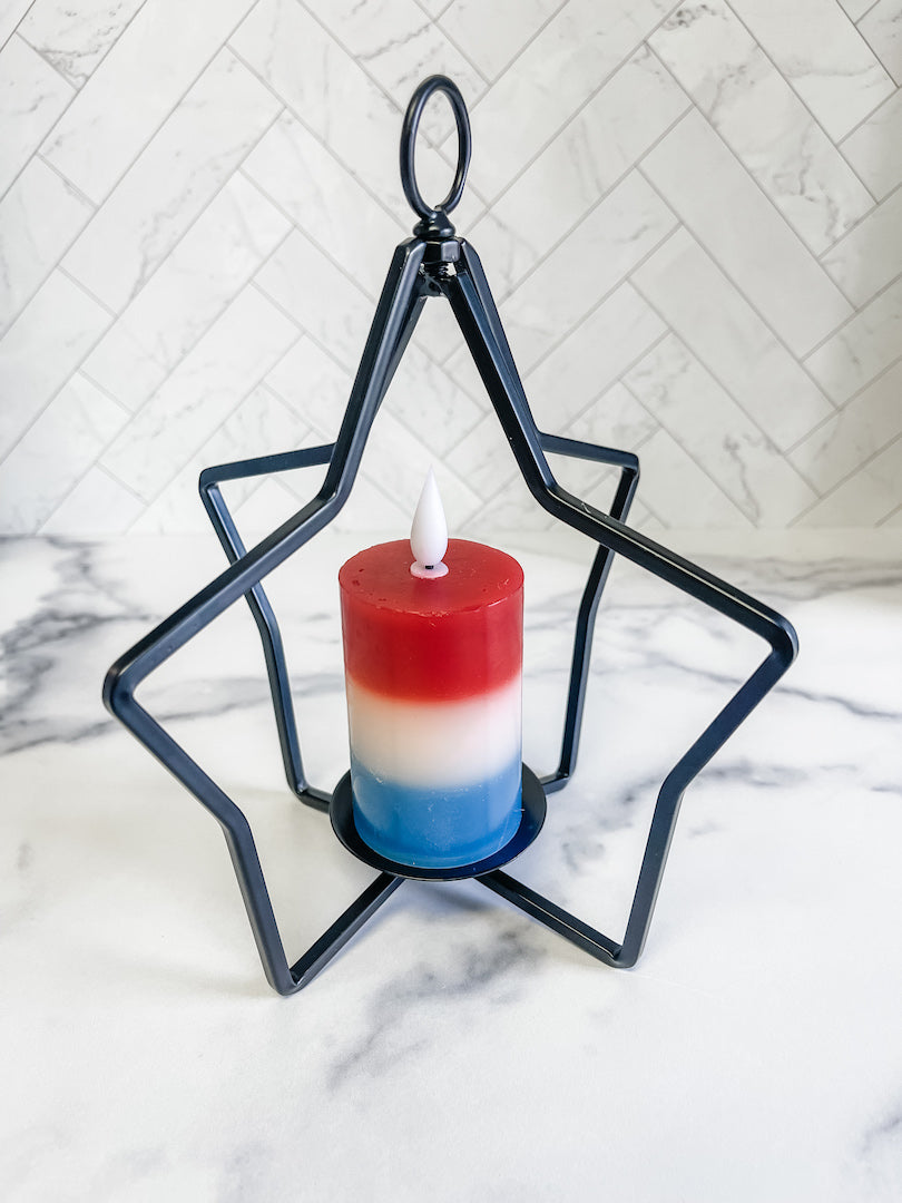 Foldable Metal Star Votive Holder