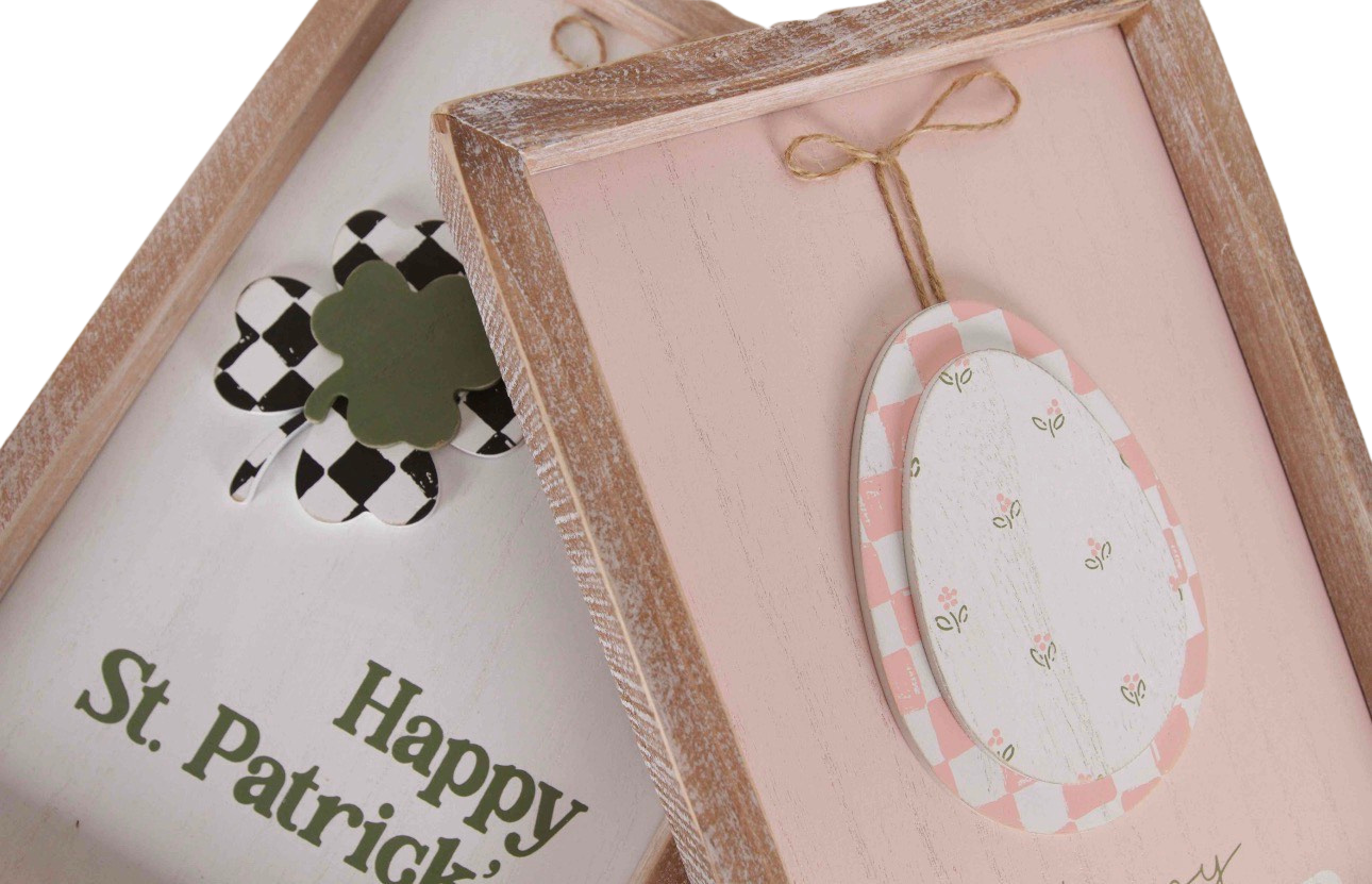 Dual-Sided St. Patrick's Day/Easter Sign